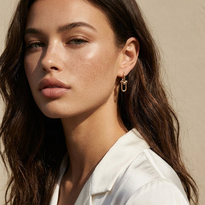 Bold Link Drop Earrings