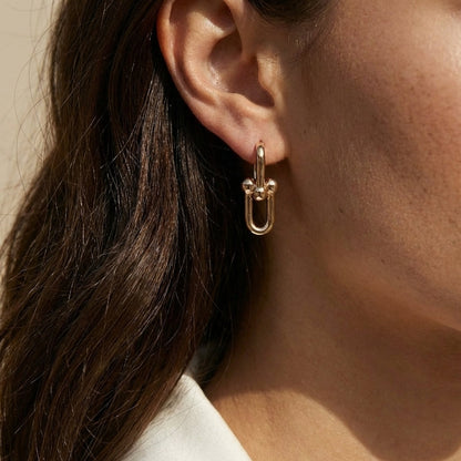 Bold Link Drop Earrings
