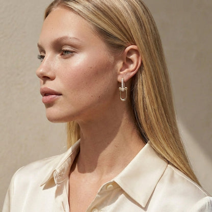Pavé Diamond Link Statement Earrings