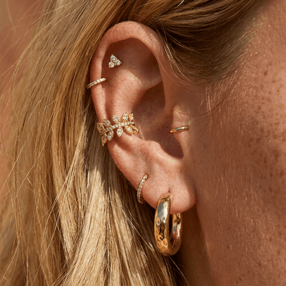 Dainty Pavé Gold Ear Cuff