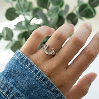 Lucky Gold Horseshoe Statement Ring