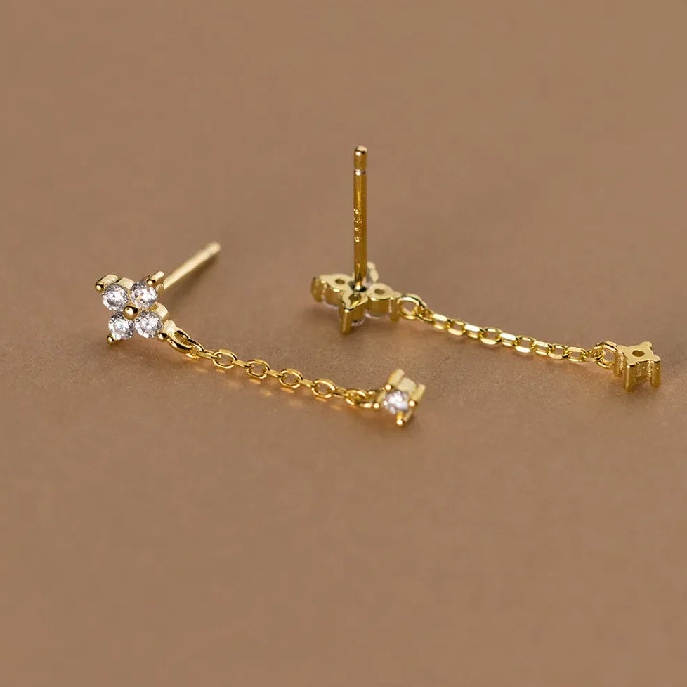Vintage Crystal Teardrop Earrings